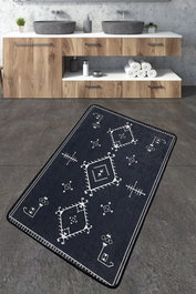 Mijölnir Alfombrilla de baño Antiguo Gris oscuro 70 x 120 cm
